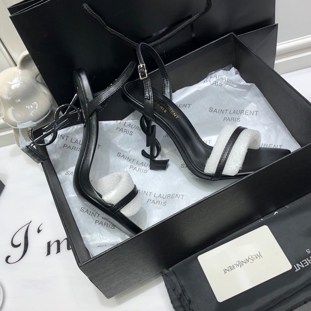 SANDÁLIA YSL PRETO - 11 Cm