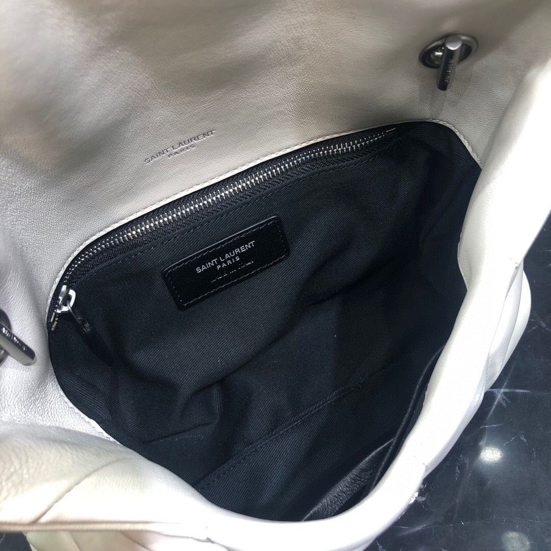 BOLSA PUFFER ALL WHITE - 23 CM