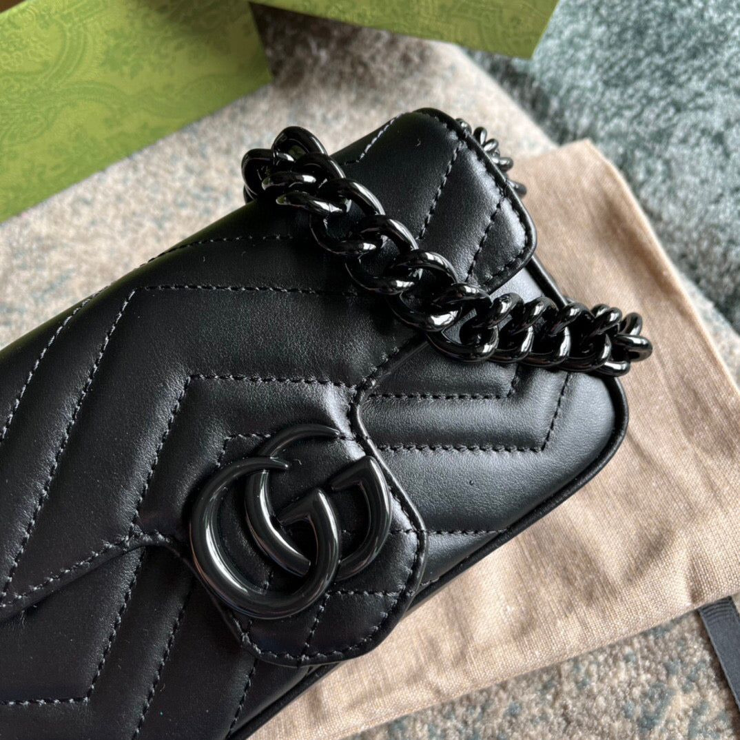 BOLSA MARMONT MINI ALL BLACK - 16.5 CM