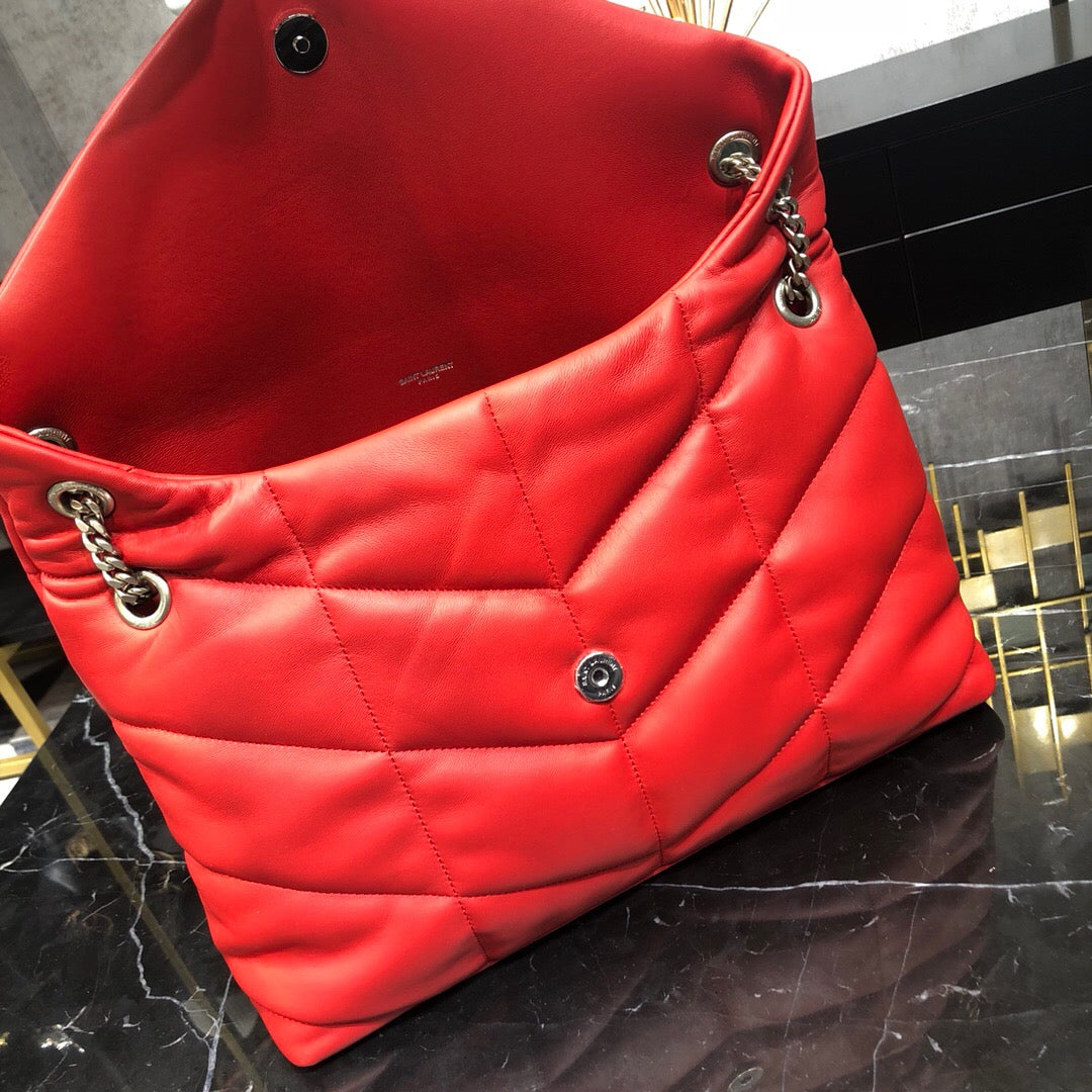 BOLSA PUFFER VERMELHA - 23 CM