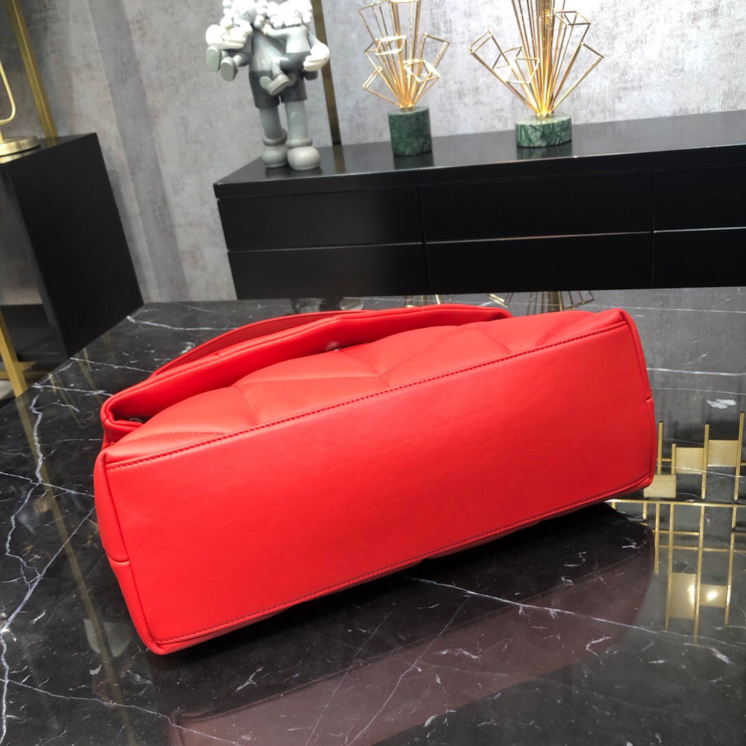 BOLSA PUFFER VERMELHA - 23 CM