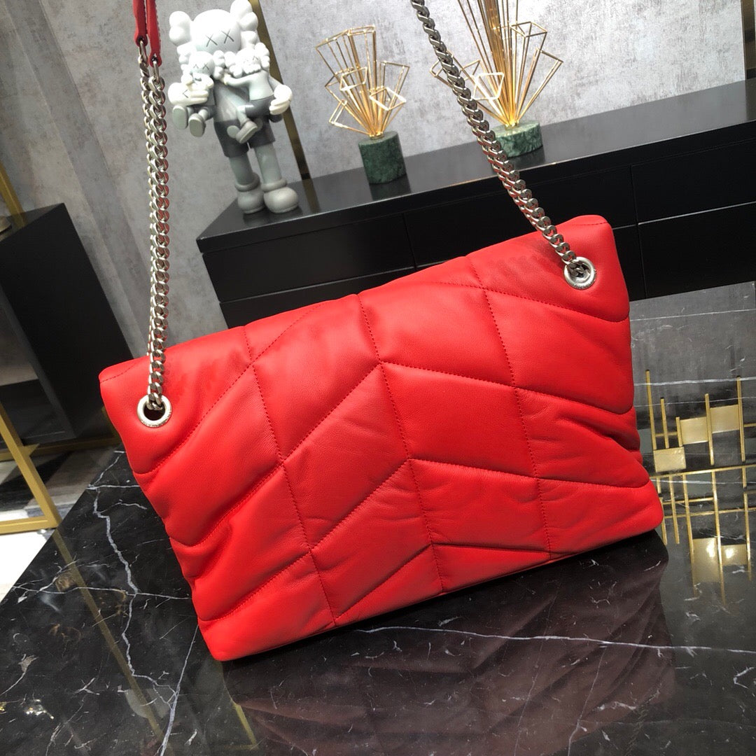 BOLSA PUFFER VERMELHA - 23 CM
