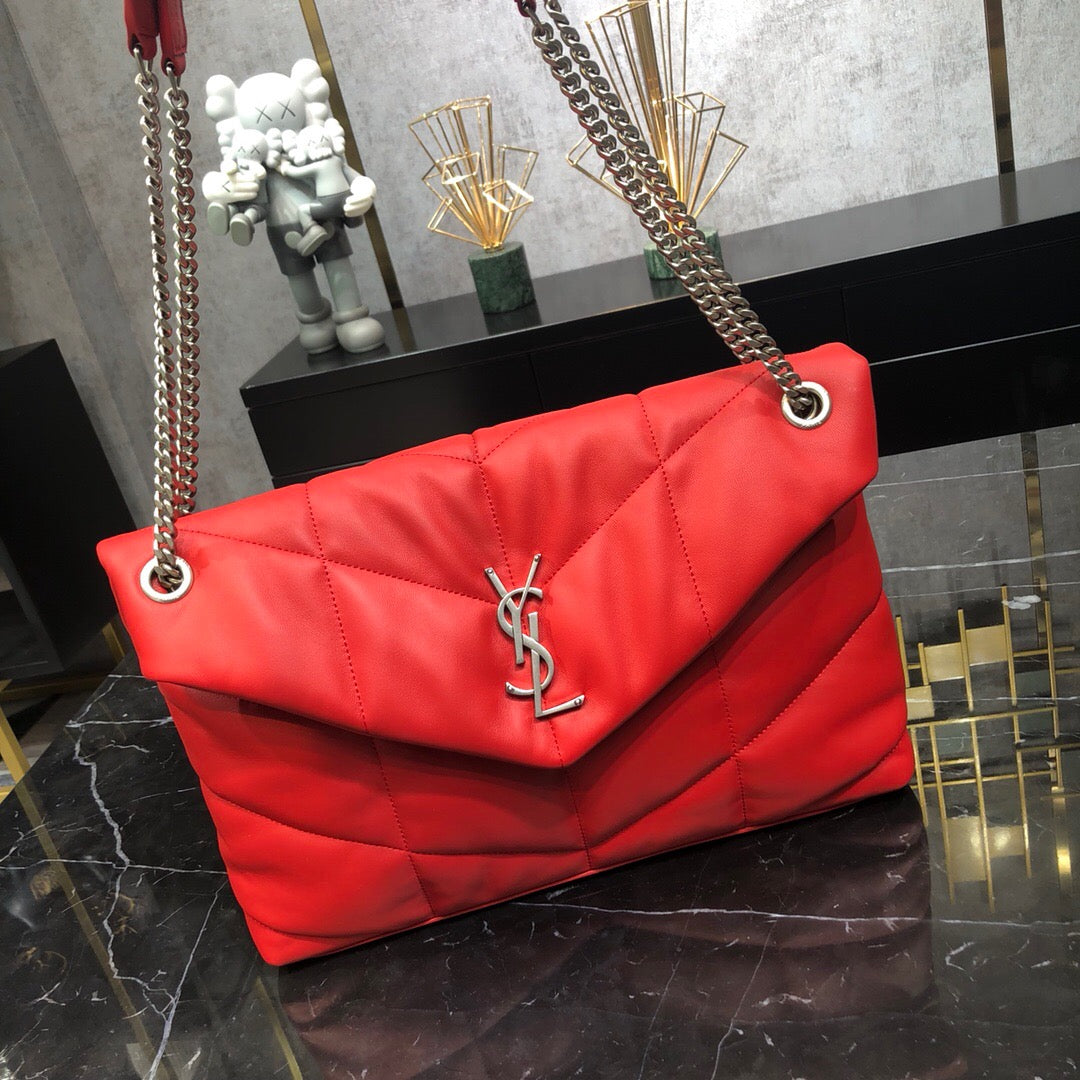 BOLSA PUFFER VERMELHA - 23 CM