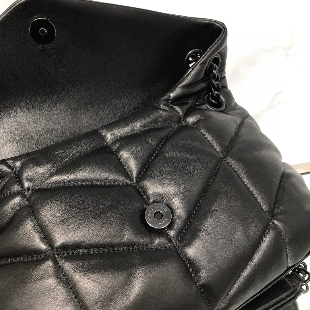BOLSA PUFFER ALL BLACK - 23 CM