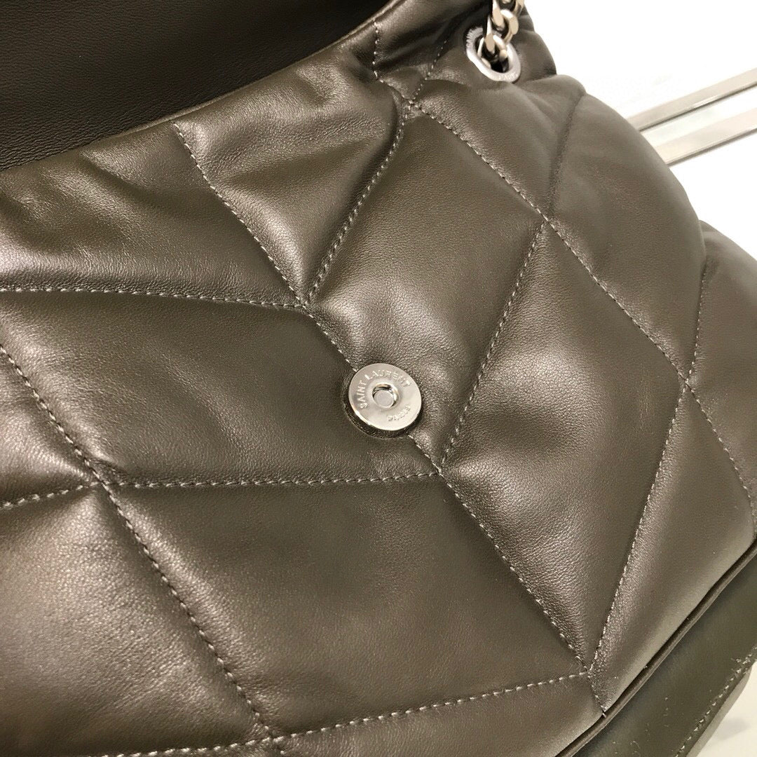 BOLSA PUFFER CINZA - 23 CM