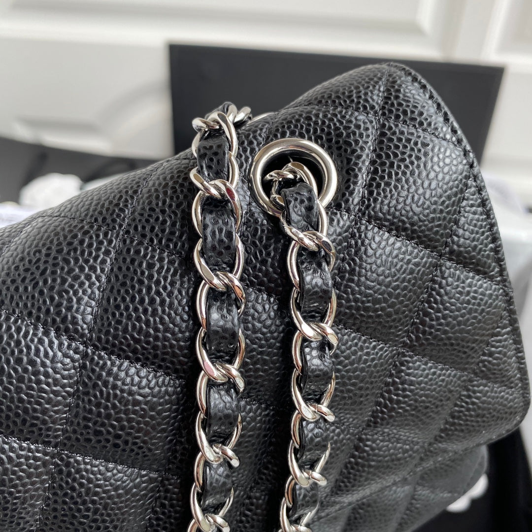 BOLSA CHANEL CAVIAR - PRATA