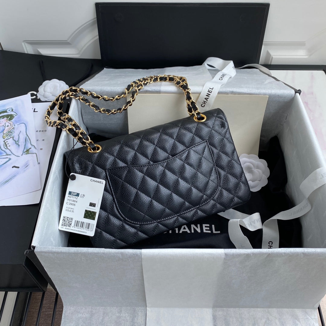 BOLSA CHANEL CAVIAR - DOURADA