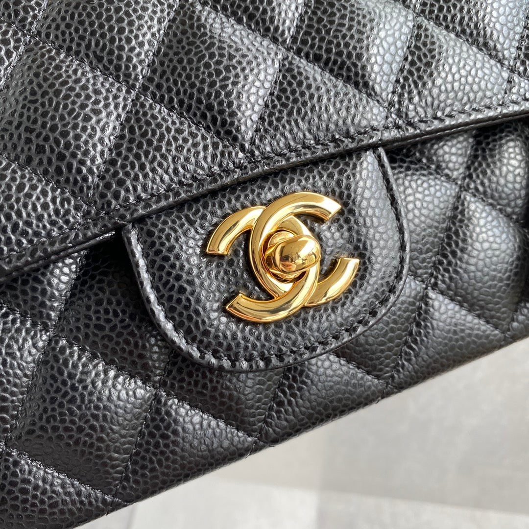 BOLSA CHANEL CAVIAR - DOURADA