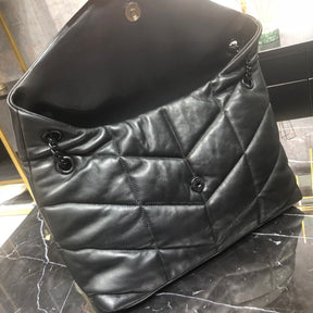 BOLSA PUFFER ALL BLACK - 23 CM