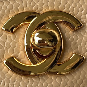 BOLSA CHANEL CAVIAR - DOURADA