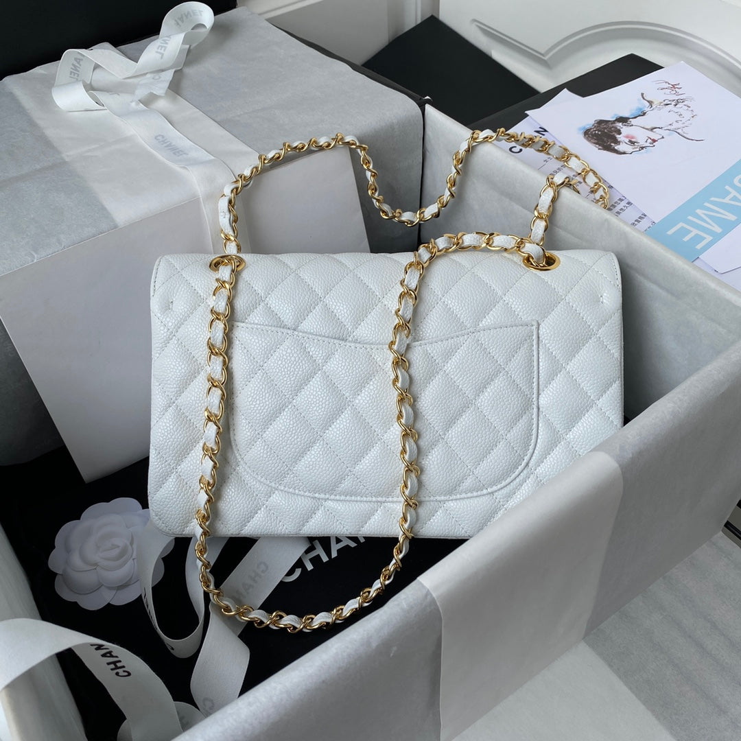 BOLSA CHANEL CAVIAR - DOURADA