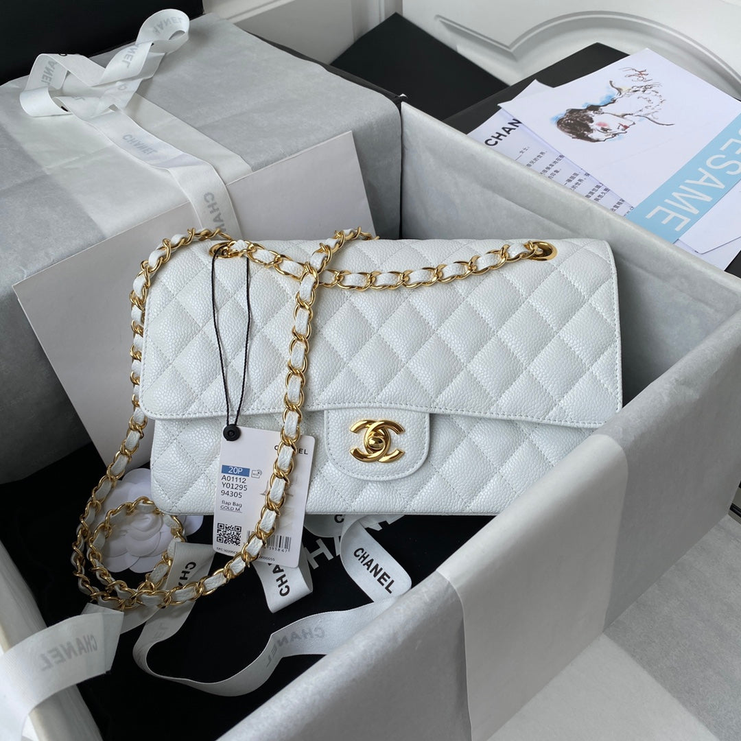 BOLSA CHANEL CAVIAR - DOURADA