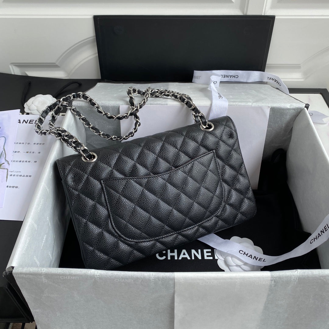 BOLSA CHANEL CAVIAR - PRATA