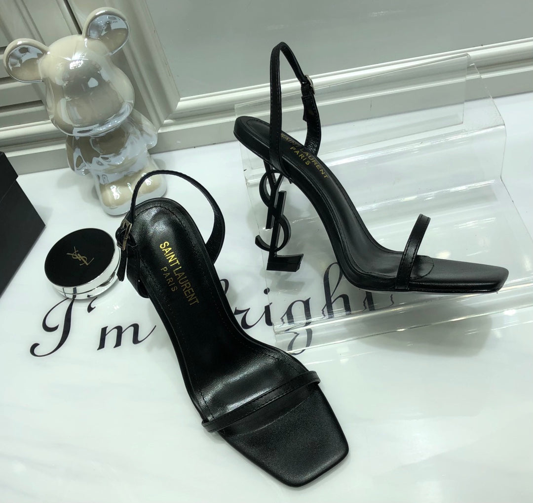SANDÁLIA YSL PRETO - 11 Cm