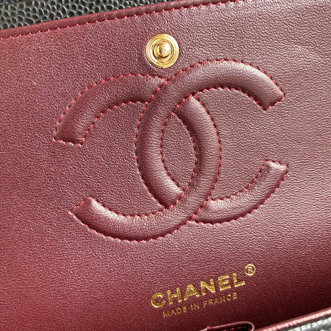 BOLSA CHANEL CAVIAR - DOURADA