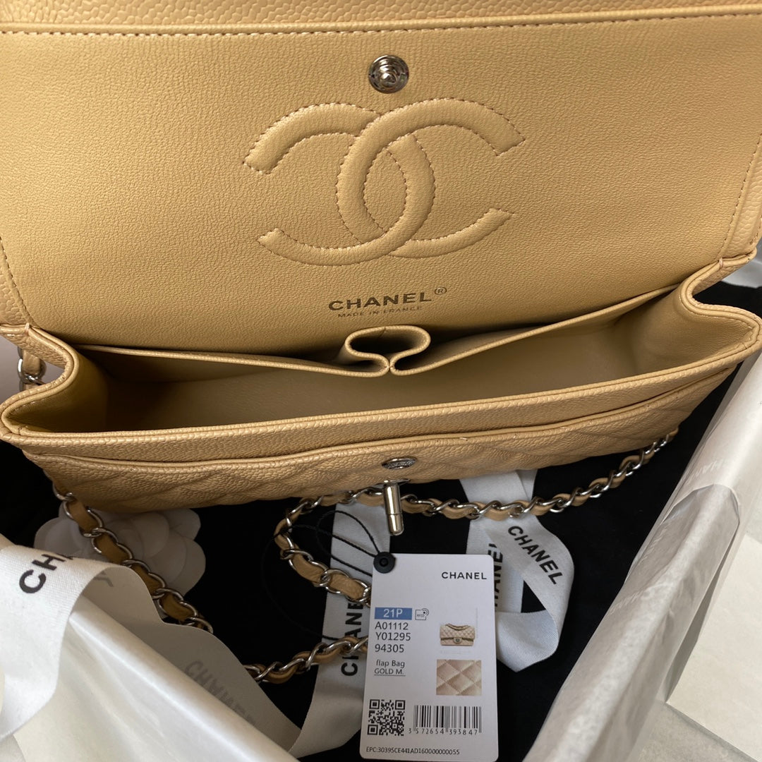 BOLSA CHANEL CAVIAR - PRATA