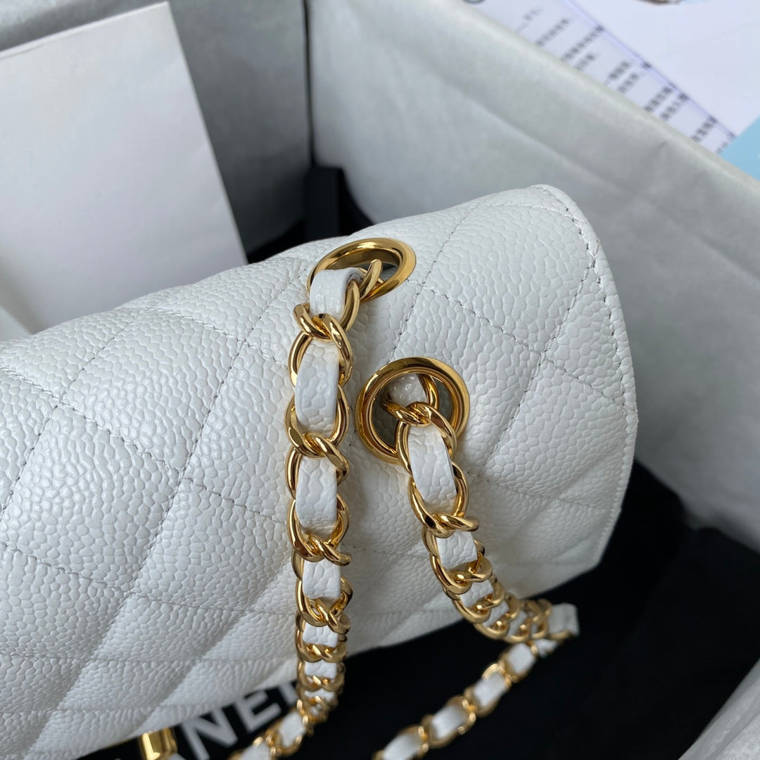 BOLSA CHANEL CAVIAR - DOURADA
