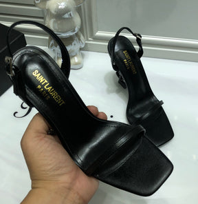 SANDÁLIA YSL PRETO - 11 Cm
