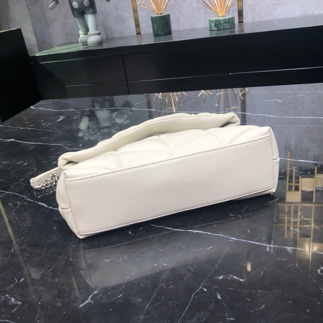 BOLSA PUFFER ALL WHITE - 23 CM