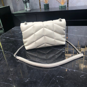 BOLSA PUFFER ALL WHITE - 23 CM
